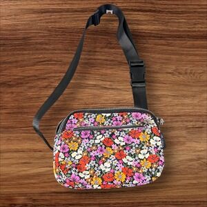 Brighton Floral Crossbody‎ Bag, Double Zip, Adjustable Strap, Cute